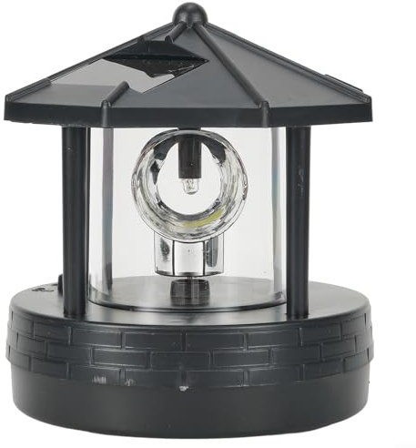 FUBESK LED-Solar-Leuchtturm, Garten-Rasenleuchte – wasserdichte Straßenlaternen für den Außenbereich für atemberaubende Garten-Rasendekoration(black)