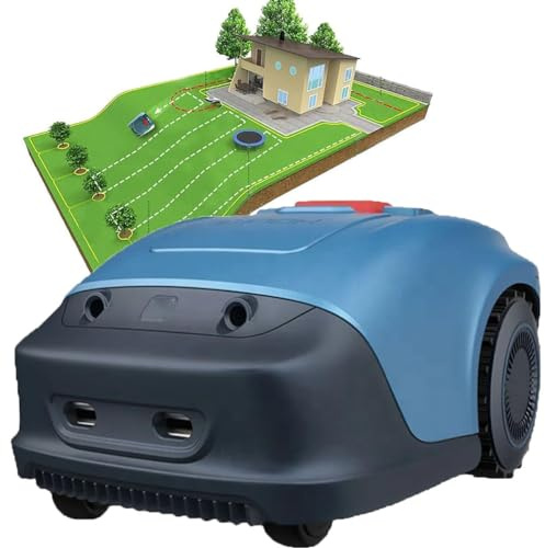 Cortacésped Robótico Inalámbrico, Cortacésped De Jardín Totalmente Automático, Control De Aplicación Con Límites Virtuales, Planificación De Caminos + Sistem Antirrobo, Para Céspedes/Jardines 300㎡