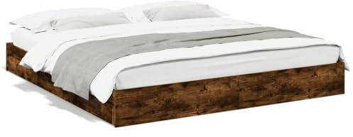Homgoday Modernes Bettgestell mit Schubladen, Eichenholz, 180 x 200 cm, aus mehrschichtigem Holz, Bettrahmen, Bettrahmen, Rahmen für Schlafzimmer Modell 3280640