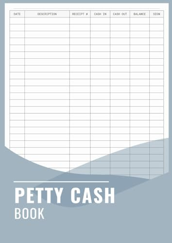 Petty Cash Log Book A4: Accounting Ledger for Small Business