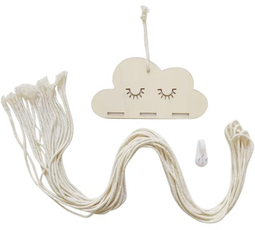 TEHAUX Holz Dekoratives Wandbehang Dekorativ Wolkenform Diy Bastelornament Holz Wolke Schild Hängeschild Zuhause Zimmer Geschäft Kinderzimmer Kreative Handwerk