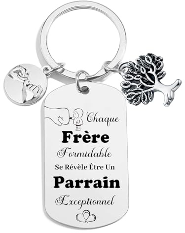 JRZDFXS Cadeau Parrain Porteclef Chaque Frère Formidable Se Révèle Être Un Parrain Exceptionnel - Cadeau Futur - Surprise Annonce Grossesse Garçon/Fille Naissance Bébé Gender Reveal