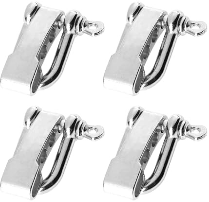 4 hebillas ajustables de aleación de zinc con arco para paraguas, hebilla en D para supervivencia, en forma de D, para paraguas, pulsera