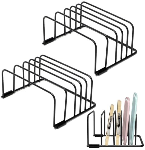 LOMUG Schneidebrett aufbewahrung Rack Schneidebrettständer Schneidebrett Halter Ständer Schneidebrett Halterung Topfdeckelhalter Schneidebrett Organizer Ständer Topfpfannendeckel Halter für Küche