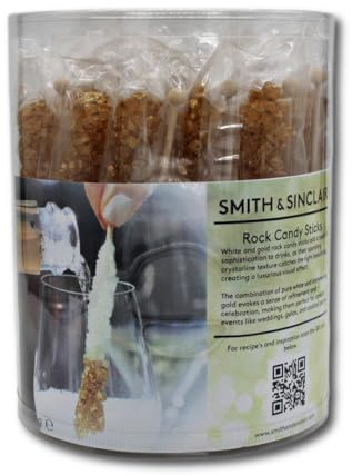 Rock Candy Sticks Blanco-Oro 48x14g