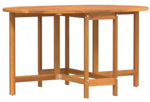 vidaXL Tavolo da Giardino Pieghevole a Farfalla 110 cm in Acacia Solido, Ovale, Minimalista per Pranzare all'Aperto per 4 Persone | Design Pieghevole e Compatto, Resistente alle Intemperie, Perfetto
