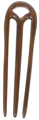 Fourche à Cheveux en Bois de Verawood, Style Rétro, Khaki | Accessoires Coiffure Femme, Chignon Bâtonnet pour Soirée et Bal, Finition Lisse