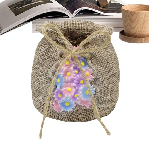 Sack Flower Pot, Sack Sack Planter, Resina Estatua de estatua Contenedor de macetas en forma de sacos, bote de flores de saco, Figuras de paisaje adorno de escritorio, decoración del hogar para la sal