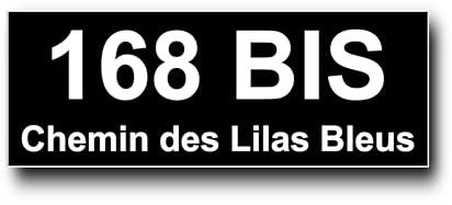 Plaque Boite aux Lettre Personnalisable - 12 Cm x 5 Cm - Numéro de Maison et Adresse - Gravée et Personnalisée pour Plaque de Rue - Chiffre Maison - Extérieur - Autocollant (Noir)
