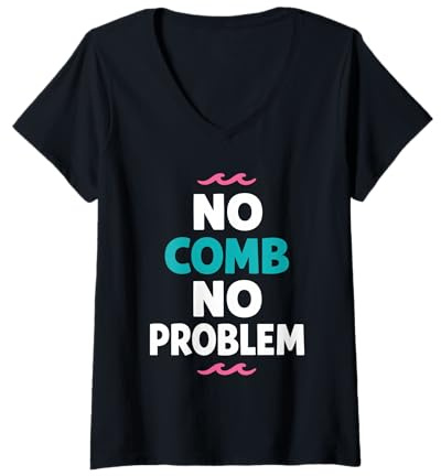 Mujer Lake Hair Don't Care Messy Boat Hair Lake Tan Summer Vibes Camiseta Cuello V