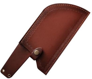 MAGICLULU Custodia Pelle Protettiva Leggero e Coltelli Rottura per Fodero in Artificiale Marrone Resistente Coltello da Cucina da Caccia