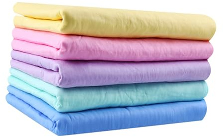 Healifty Absorbent Pva Pet Towels 5Pcs Chamois Set for Dog and Cat Bathing and Drying Travel Use Included Random Color