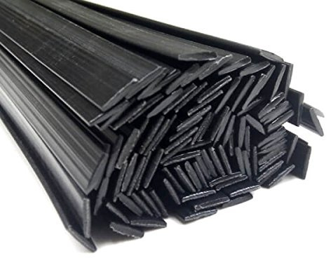 Alambre de soldadura de plástico POM 8x1mm Plano Negro 25 barra