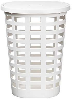 Plast Team Boston Ovaler Wäschekorb, 54 Liter, Farbe Weiß, Oval