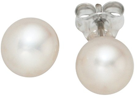 Jobo Damen-Ohrstecker aus 925 Sterling Silber mit 2 Perlen