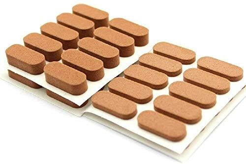 HKB Türdämpfer selbstklebend, 40 Stück, 20x8mm, braun | Höhe 3 & 6mm, Artikel: 2151