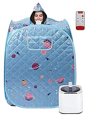 MiduoHu Home Sauna Steamer Tent Cabin, No need to install Waterproof Sauna Box Sauna Steam Intelligent Timing 15-speed Adjustment Generator for Detoxify Therapy