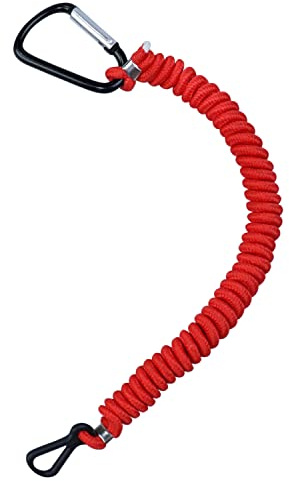 GZZTORES 8M0092850 Boat Kill Switch Lanyard Replacement for Mercury Marine Boat Emergency Stop Switch Safety Lanyard Cord 54 Inch/137 Long -Replace 15920T54 15920A54 (Aluminum Alloy Clip Red 1Pcs)