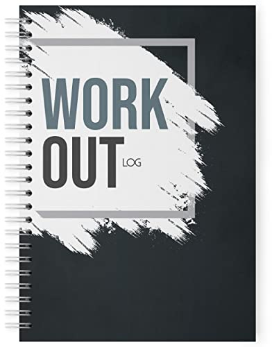 Strivee Workout Log Book | Fitness Routine Planner | Weight Training Fitness Exercise Plan Journal Notebook | The Perfect Gym Diary Gift for Men and Women (Black)