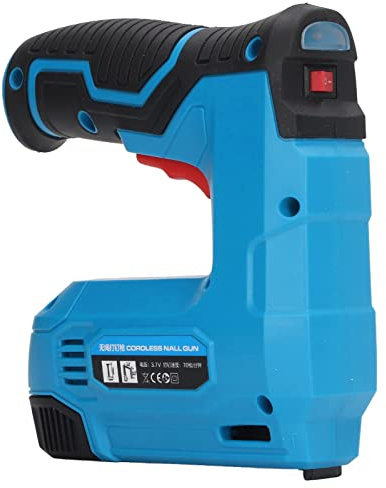 Pistolet à Agrafes électrique Avec Affichage Transparent et Agrafeuse Sans Fil pour Projets de Rembourrage, de Menuiserie et de Menuiserie, Ergonomique et équipé de Boutons de Réglage de la Puissance