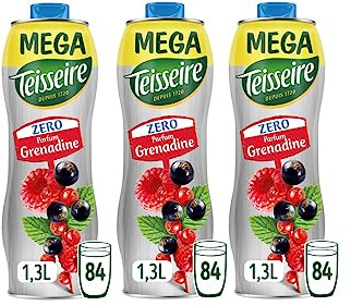 Pack de sirops grenadine MEGA zéro 3x1,3L