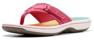 Clarks Women's Breeze Sea Flip-Flop, Bright Pink Ombre, 7 UK