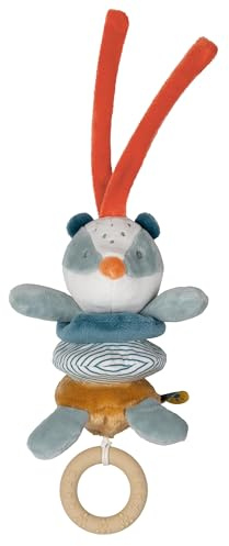 Nattou Vibrating Cuddly Badger Felix, 15 cm, Dusty Blue