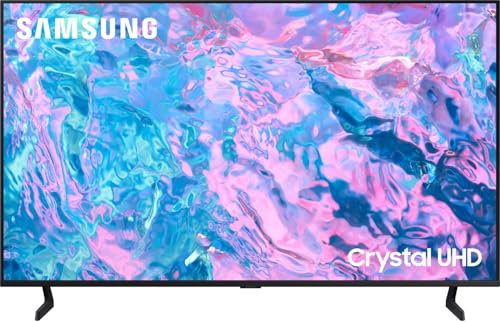 Samsung TV UE65CU7090UXZT Crystal UHD 4K, Smart TV 65, Crystal Processor 4K, Slim Look, Q-Symphony e OTS Lite, DVBT-2, Integrato con Bixby, compatibile con Alexa e Google Assistant, Black [2024]