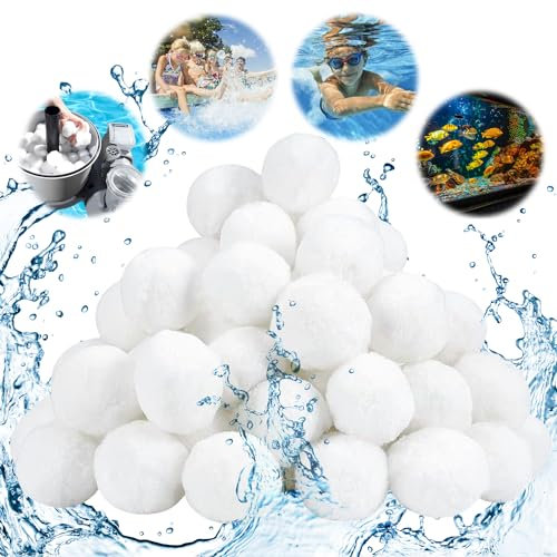DTXYBC Filterbälle Pool, 700g Filter Balls für Pool Sandfilter, Geeignet für sandfilteranlagen, Schwimmbad, Filterpumpe, Aquarium Sandfilter, Filtersand 25kg Ersetzen