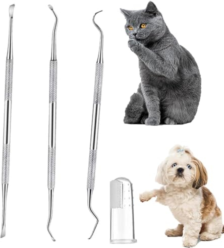 Zahnsteinentferner Set für Hunde und Katzen, Hunde Zahnsteinentferner Set, 3 Stück Zahnstein Entferner für Hunde, Zahnreiniger für Tiere, Hunde Scaler Zahnsteinentferner, Zahnsteinentferner Hund