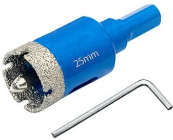 Teronbeta Diamond Hole Saw with Pilot Center Drill Bit, Vacuum Brazed Diamond Core Hole Cutter for Tile, Porcelain, Glass, Ceramic, Marble (25mm)