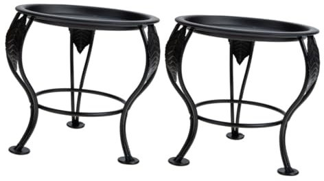 Kisangel Lot De 2 Supports De Pots De Fleurs En Fer Pour Balcon Et Plantes Dintérieur