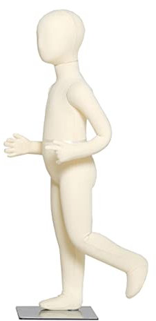 IYUESQ Schaufensterpuppe für Kinder im Alter von 1–14 Jahren zum Nähen von Kleidung/Schaufensterdekoration/Weihnachtsinstallation, Schneiderpuppe mit vollflexiblem Körper für Kinder – ans