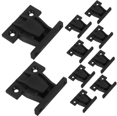 JEWEDECO 10pcs Roman Column Corner Connectors Plastic Corner Brackets Thickened Right Angle Shelf Support Braces Cabinet Board Fasteners for Furniture Stability and Rv Cabinet Catch