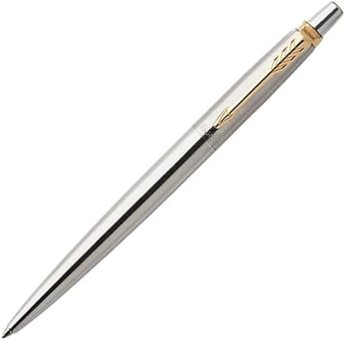 Parker Jotter Ballpoint Pen, Stainless Steel with Gold-Plated Trim | Elegent & Stylish | Gift Boxed