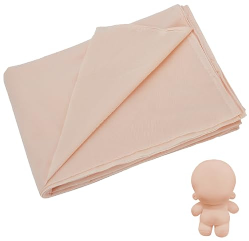 FINGERINSPIRE Tessuto color pelle da 1,5 m/2 m di larghezza, color pesca, superficie in peluche, tessuto per la realizzazione di bambole, tessuto in poliestere per bambole, tessuto per cucito,