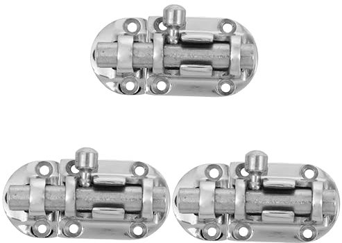 SHINEOFI 3pcs Boat Sliding Locks Ship Stainless Latch Window Latch Sliding Lock Barrel Bolt Grade Stainless Steel