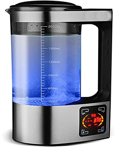 2L Hydrogen Rich Water Ionizer Generator Hydrogen Alkaline Water Pitcher Maker Machine with LED Screen Shows Touch SPE PEM Technology Make Hydrogen Content Up To 1000-1500PPB for Family Use