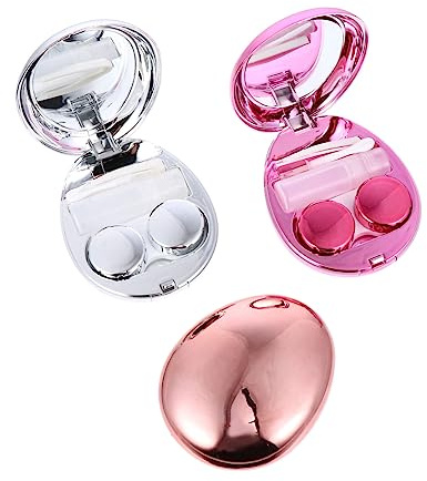 VALICLUD 3pcs Mini Portable Lens Case Contact Lens Soak Box for Eye Lenses Travel Storage Container for Daily Use