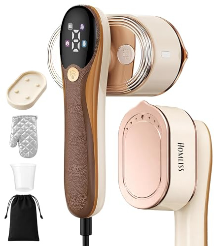 Défroisseur Vapeur 2 en 1-1200W - Fer a Repasser de Voyage & Defroiseur a main - Réservoir 110 ml - prêt en 25 secondes - 4 Niveaux de Vapeur - Utilisation Verticale & Horizontale -Tous Tissus.