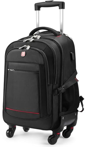 star cloud Rolling Backpack with Wheels - Airline Approved Underseat Travel Luggage, Ideal 18 * 14 * 8 Personal Item Suitcase, Wheeled Backpack, Roller Backpack