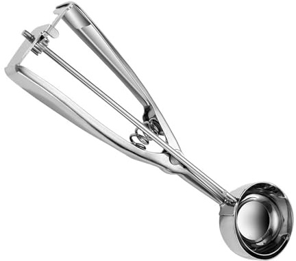 Large Size 6cm Ice Cream Scoop, Premium Stainless Steel Cookie Scoop | for Ice Cream Meatballs Mellon Balls Mashed Potatoes Muffins - Ergonomic Handle (Mirror Polished)