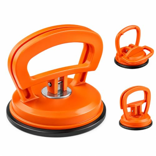 Ovyntremis Juego de 3 extractores de abolladuras para auto, ventosa para abolladuras | Incluye 1 ventosa grande y 2 pequeñas. Adecuado para carrocería, vidrio, azulejos, espejos y otras superficies lisas.
