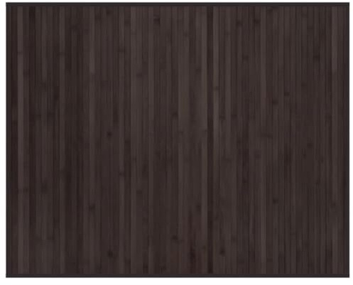Heofavd Bambusteppich Dunkelbraun 80x100 cm - Rechteckiger Bambus Teppich mit Rutschfester Unterseite für Wohnzimmer, Flur und Küche - Langlebige Holzmatte rollbar