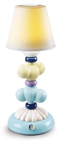 LLADRÓ Cactus Firefly Table Lamp. Yellow and Blue