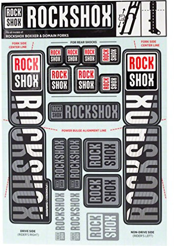 RockShox Sticker Set 35 mm Boxxer/Domain Doppia Corona, 11.4318.003.515 Pezzi di Ricambio, Bianco, Standard
