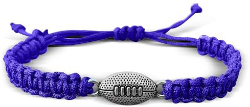 Sportybella Fußball-Armband, Fußball, Schmuck, verstellbar, Unisex, Paracord-Armbänder, Fußball-Geschenke (blau)