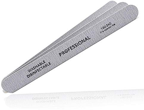 Aeromdale Lima de uñas de papel de lija para uñas de gel Tampón de manicura profesional Pedicura Juego de limas de doble cara Herramientas para uñas - 180/240-10 pcs
