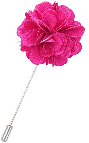 DQT Mens Plain Satin Lapel Pin - Wedding, Business & Formal Accessory