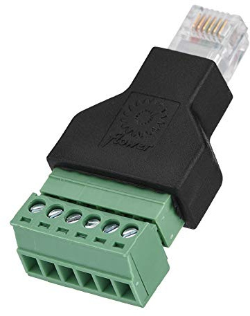 Goshyda RJ12-Schraubklemme, Ethernet-Anschluss RJ12 6P6C-Stecker auf 6-polige Schraubklemmen Adapteranschluss